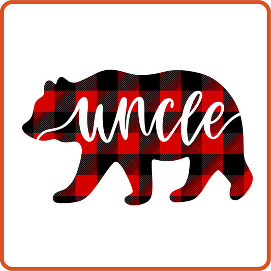 Uncle | Bear | Family Iron On Decals Patches by SEC Apparel