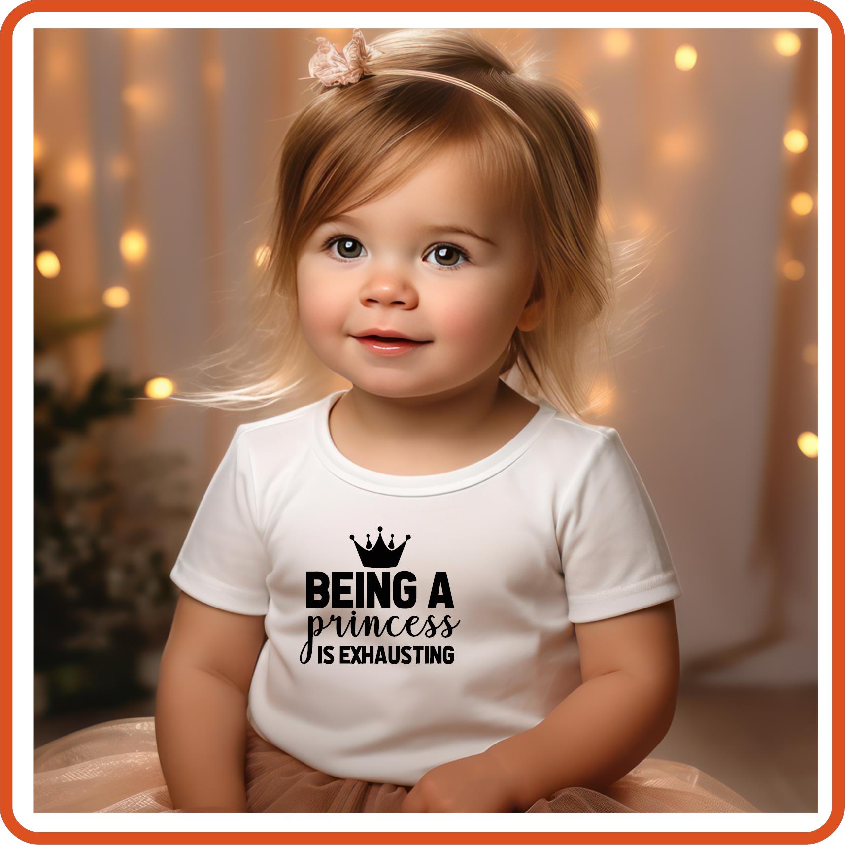 Being a Princess is Exhausting | New Baby Iron On Decal Patches by SEC Apparel - secapparelonline