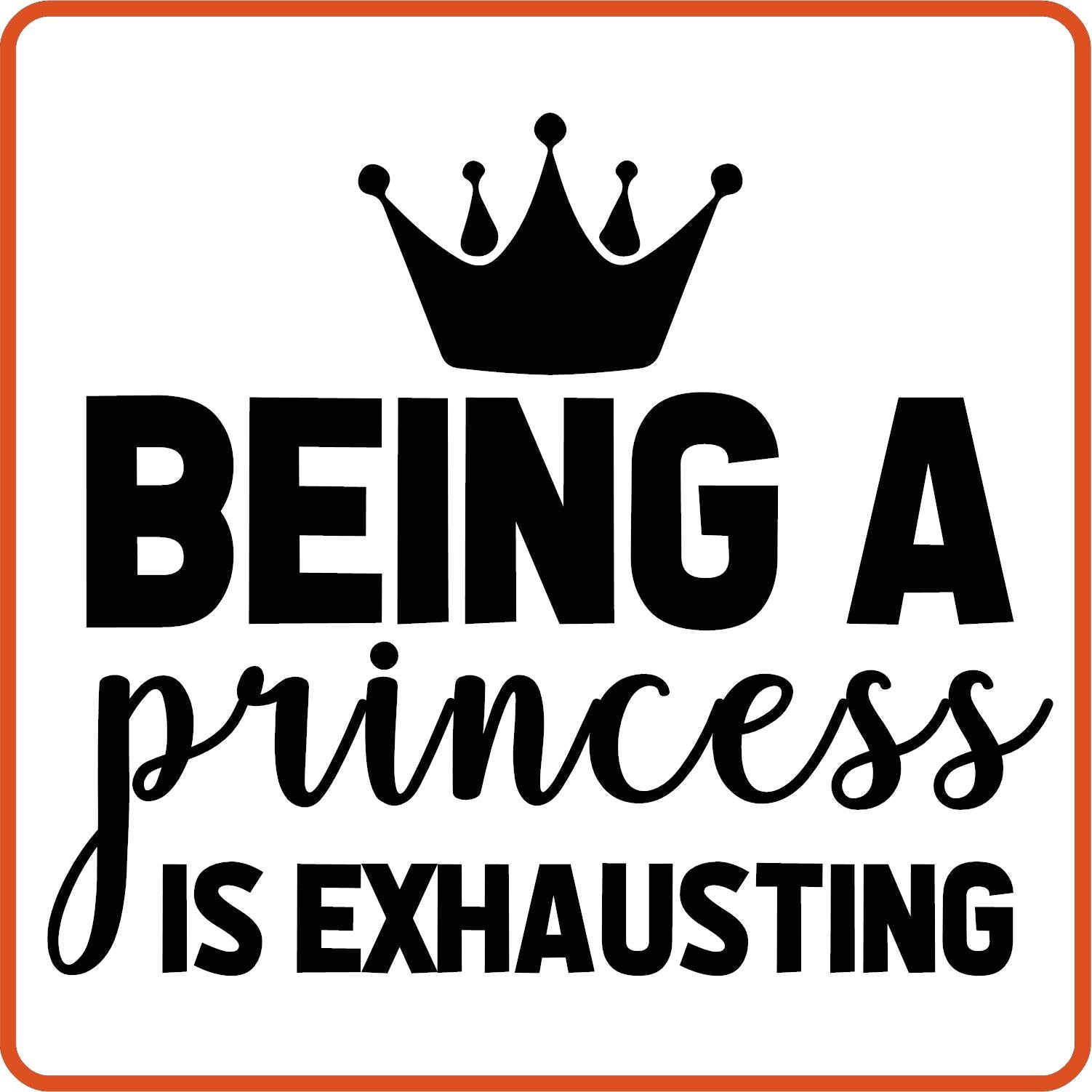 Being a Princess is Exhausting | New Baby Iron On Decal Patches by SEC Apparel - secapparelonline