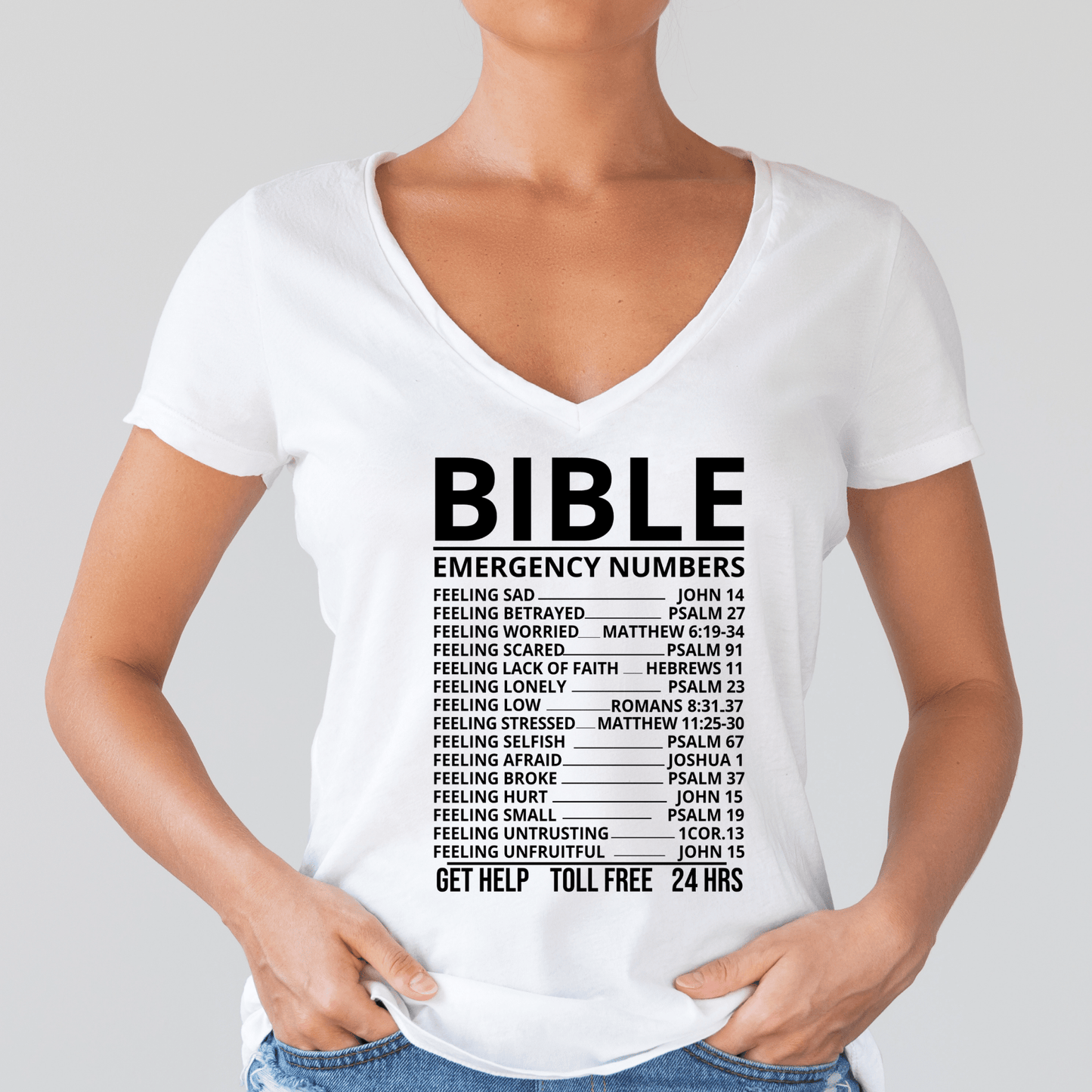 Bible Emergency Numbers Shirt | Crew neck | V Neck| Sweatshirt | Hoodie - secapparelonline