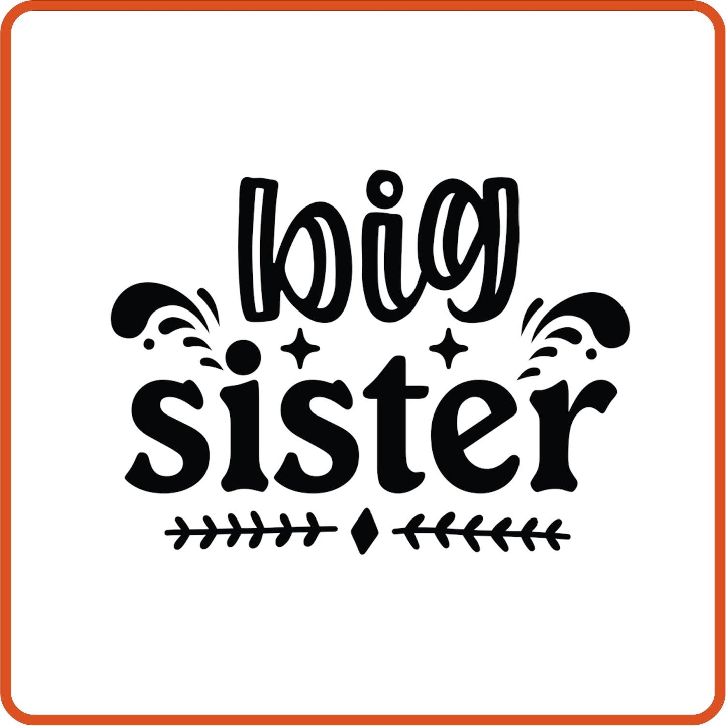Big Sister | Family Iron On Decals Patches by SEC Apparel - secapparelonline
