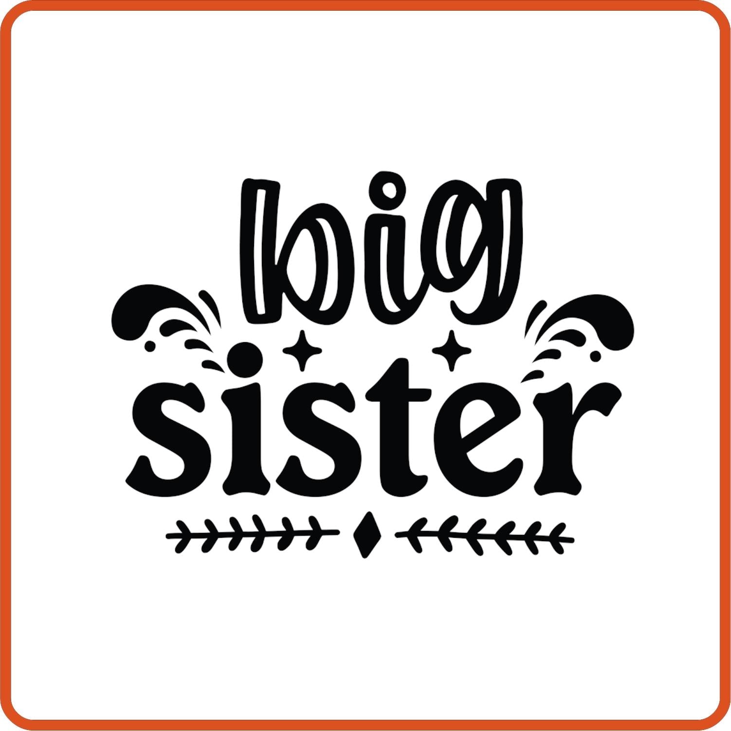 Big Sister | Family Iron On Decals Patches by SEC Apparel - secapparelonline