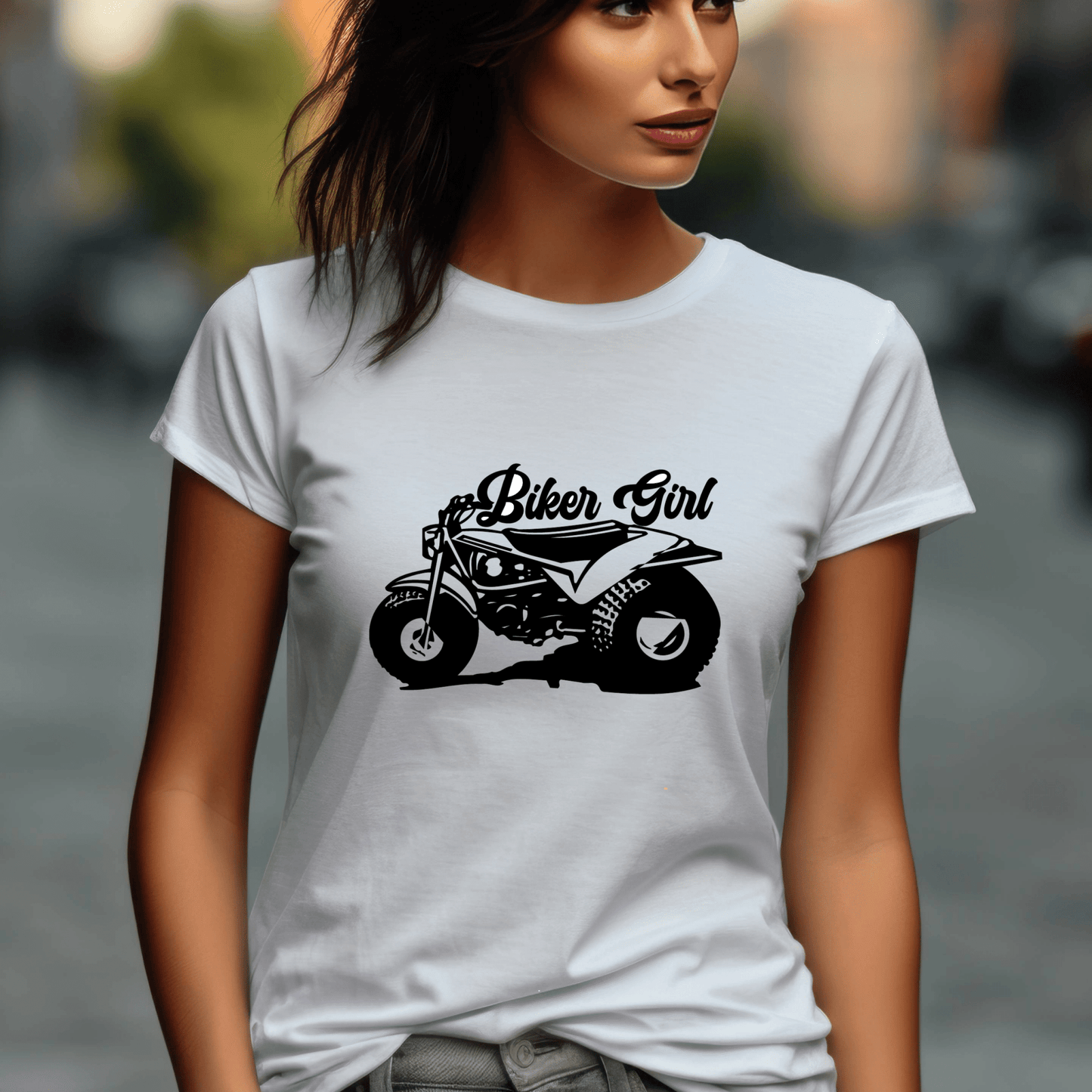 Biker Girl Shirt | Crew neck | V Neck| Sweatshirt | Hoodie - secapparelonline