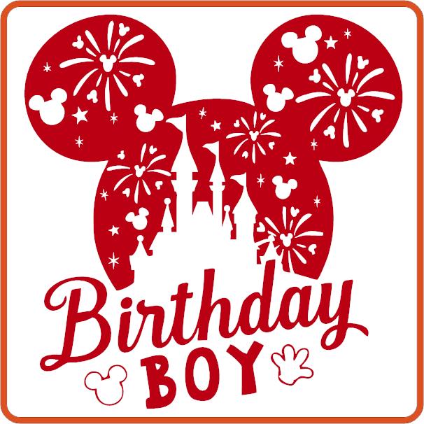 Disney Birthday Boy Squad Iron On Transfers Decals Patches Vinyl for T Shirts Fabric Clothing