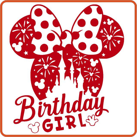 Disney Birthday Girl Squad Iron On Transfers Decals Patches Vinyl for T Shirts Fabric Clothing