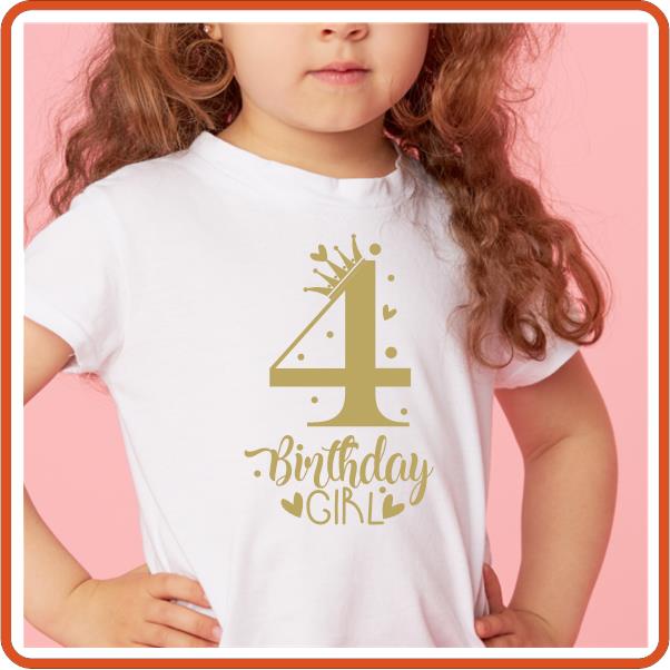 Birthday Girl T-Shirt customized with age | SEC Apparel