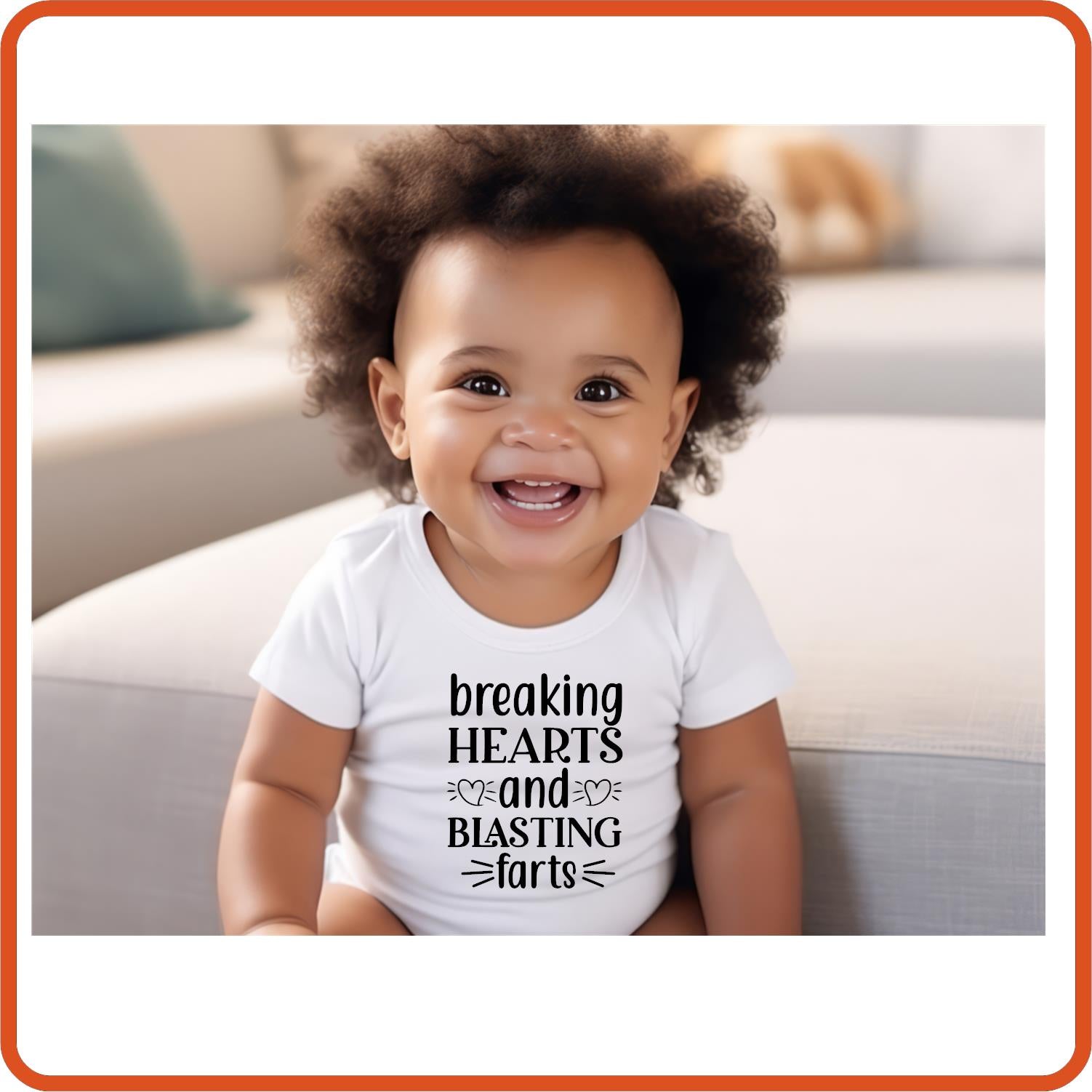 Breaking Hearts | New Baby Shirt Bodysuit Onesies by SEC Apparel - secapparelonline