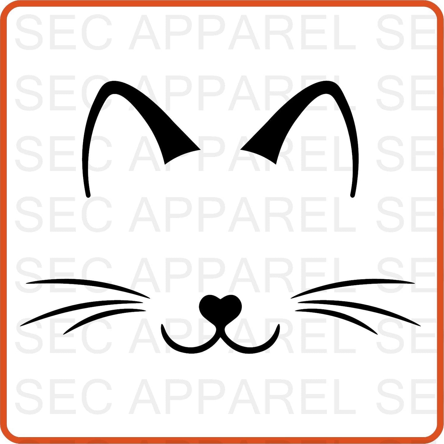 Cat Iron On Decals Patches transfers vinyl for shirts, clothing | Pets Lover | whiskers - secapparelonline