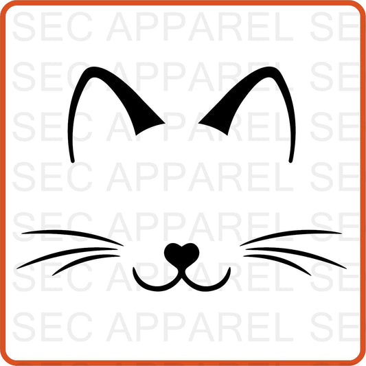 Cat Iron On Decals Patches transfers vinyl for shirts, clothing | Pets Lover | whiskers - secapparelonline