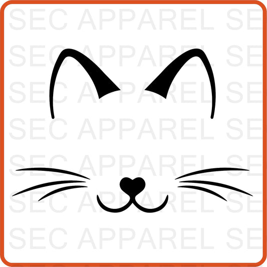 Cat Iron On Decals Patches transfers vinyl  for shirts, clothing | Pets Lover | whiskers