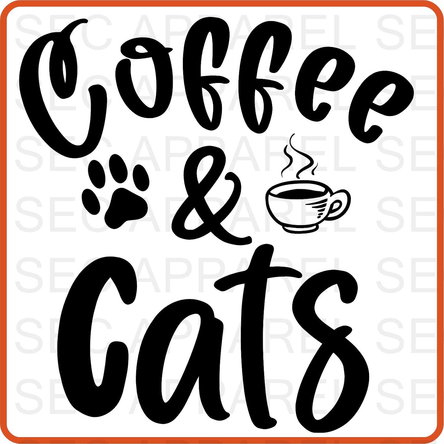 Cat Iron On Decals Patches transfers vinyl  for shirts, clothing | Pets Lover | Coffee and Cat