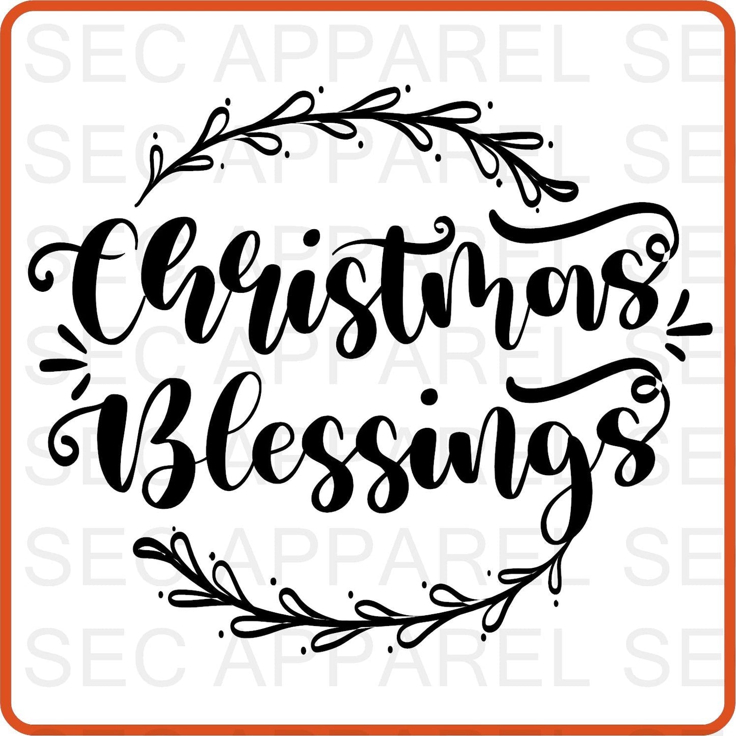 Christmas Iron On Decals Patches transfers vinyl for shirts, clothing | SEC Apparel | Blessings - secapparelonline