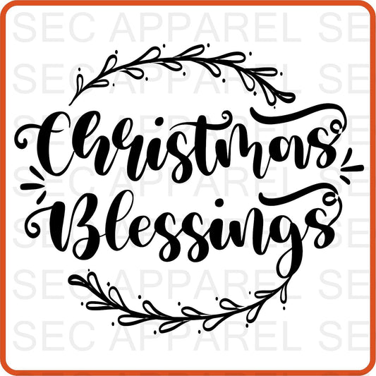 Christmas Iron On Decals Patches transfers vinyl for shirts, clothing | SEC Apparel | Blessings - secapparelonline