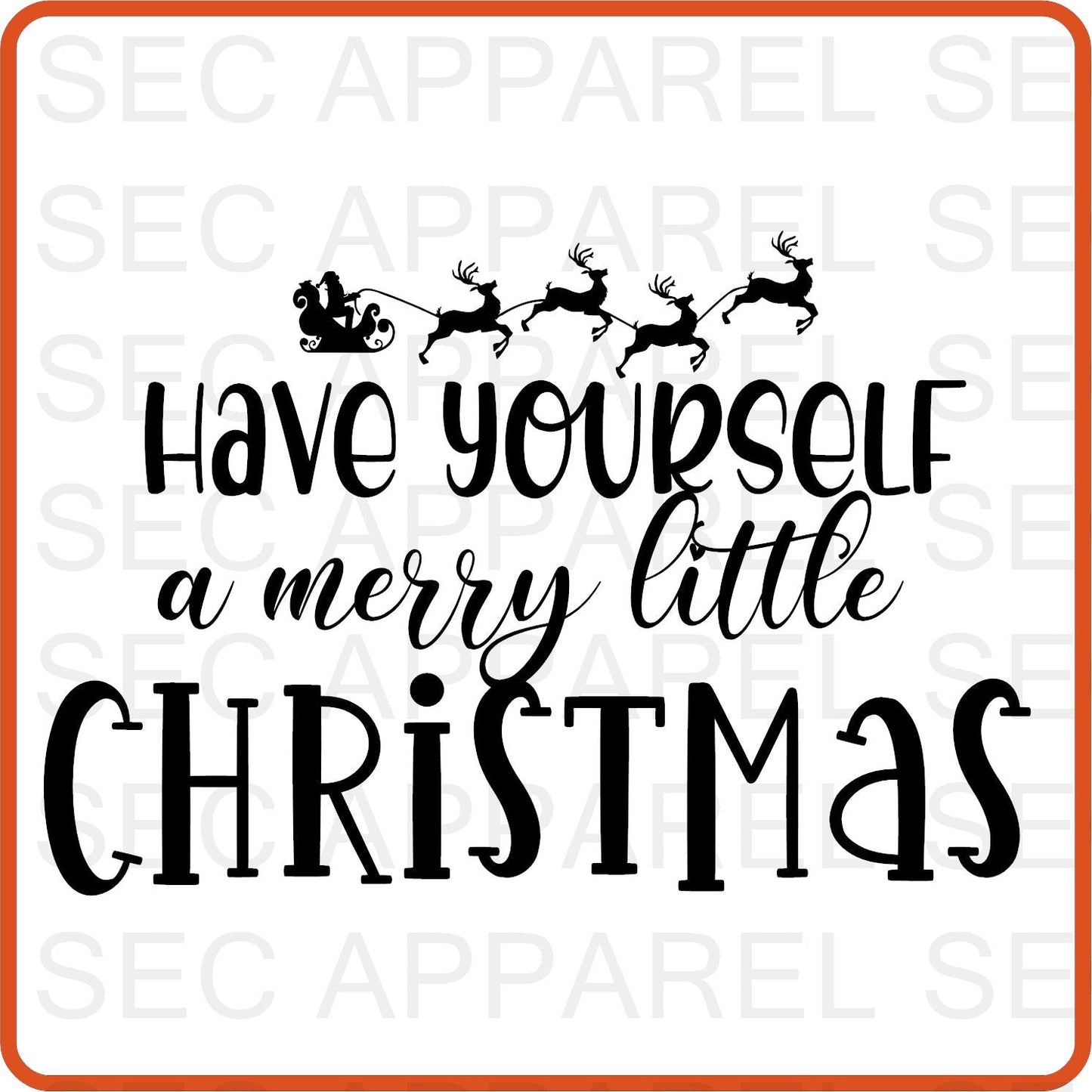 Christmas Iron On Decals Patches transfers vinyl for shirts, clothing | SEC Apparel | Have Yourself a merry - secapparelonline