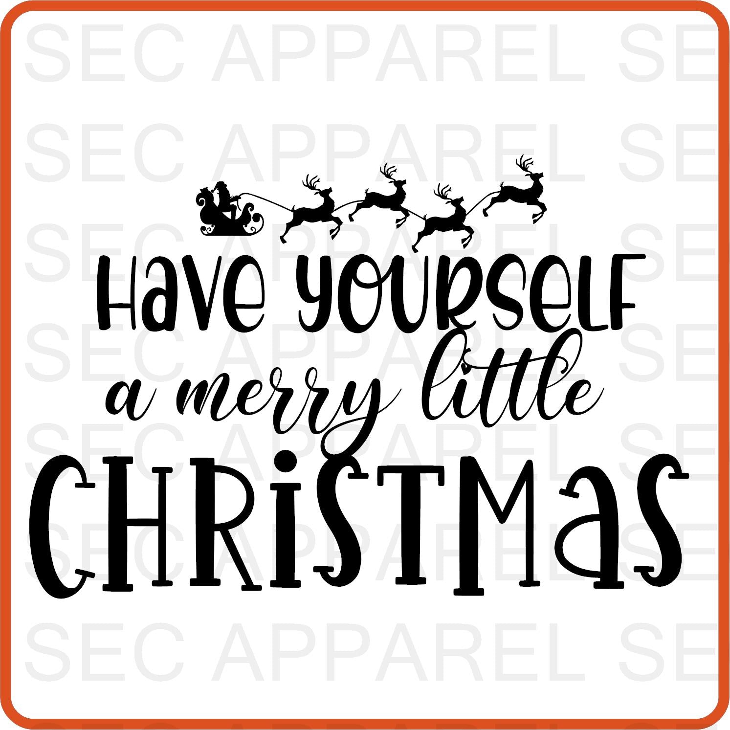 Christmas Iron On Decals Patches transfers vinyl for shirts, clothing | SEC Apparel | Have Yourself a merry - secapparelonline