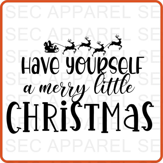 Christmas Iron On Decals Patches transfers vinyl for shirts, clothing | SEC Apparel | Have Yourself a merry - secapparelonline