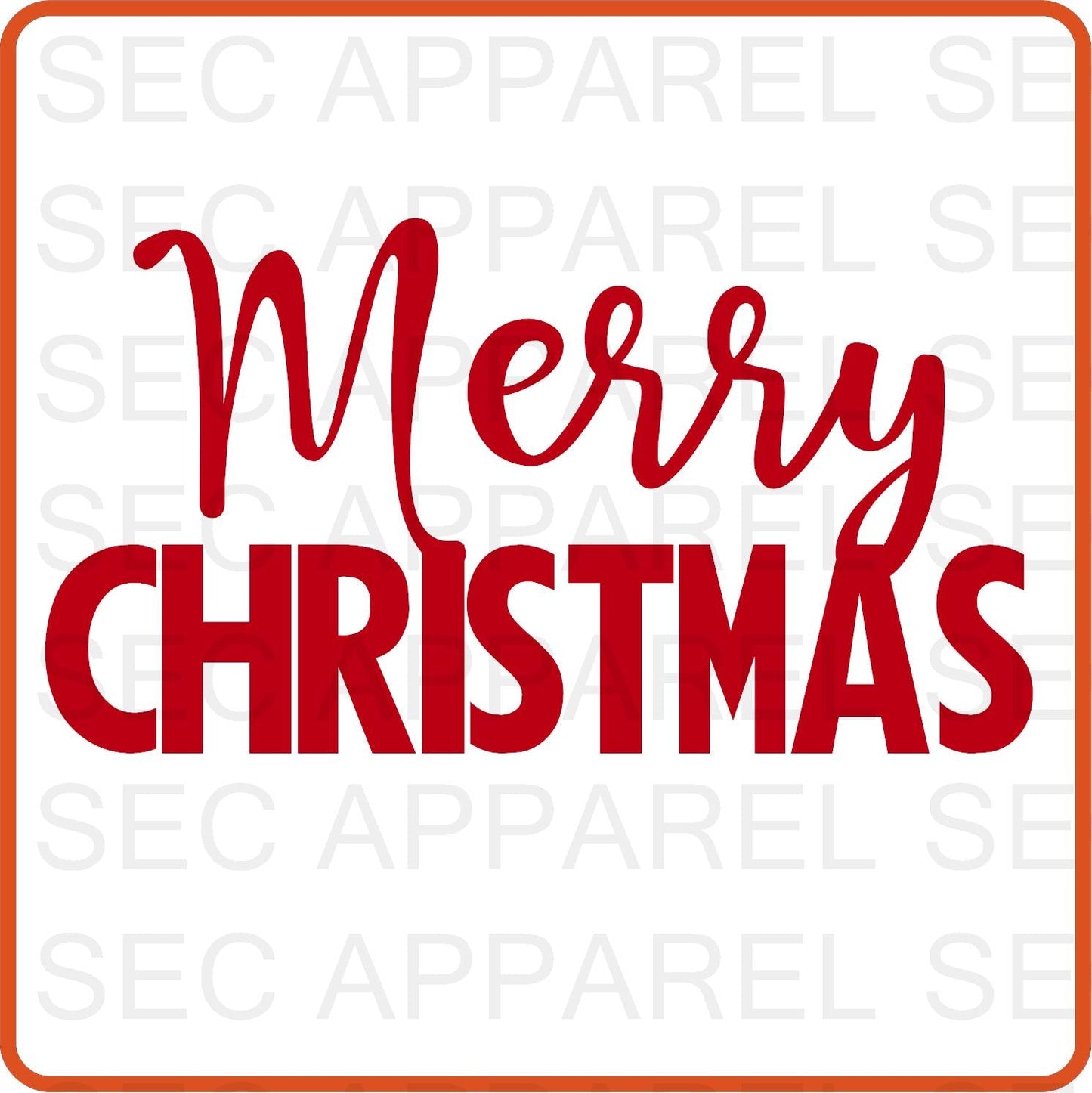 Christmas Iron On Decals Patches transfers vinyl for shirts, clothing | SEC Apparel | Merry Christmas - secapparelonline