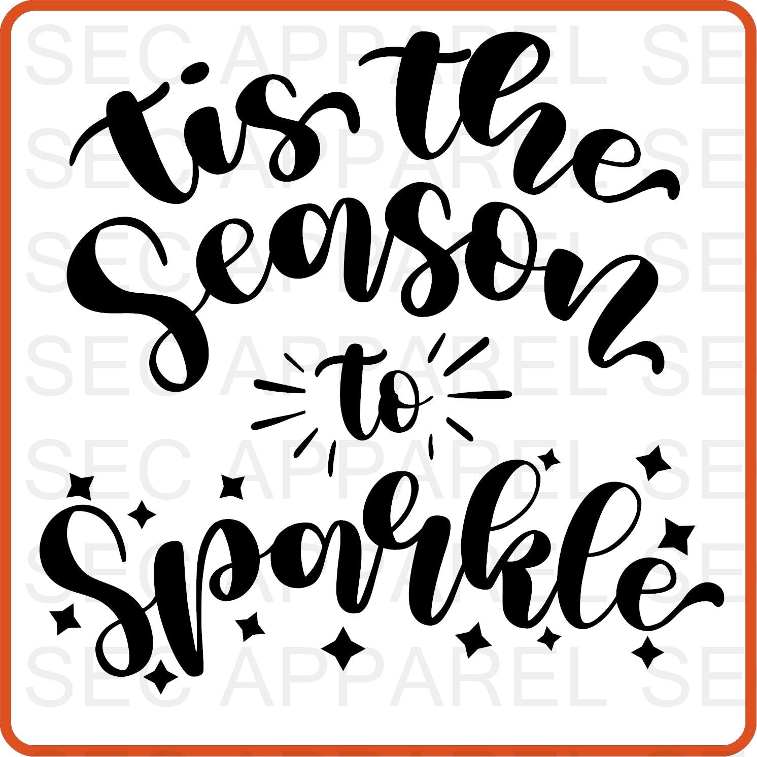 Christmas Iron On Decals Patches transfers vinyl for shirts, clothing | SEC Apparel | Season to Sparkle - secapparelonline