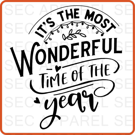 Christmas Iron On Decals Patches transfers vinyl for shirts, clothing | SEC Apparel | Wonderful time of the year - secapparelonline