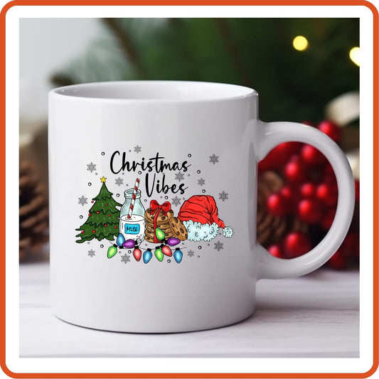 Christmas Mugs - 11oz Coffee Mug | Holiday Gift | SEC Apparel | Christmas Vibes - secapparelonline