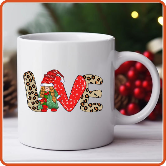 Christmas Mugs - 11oz Coffee Mug | Holiday Gift | SEC Apparel | Love - secapparelonline