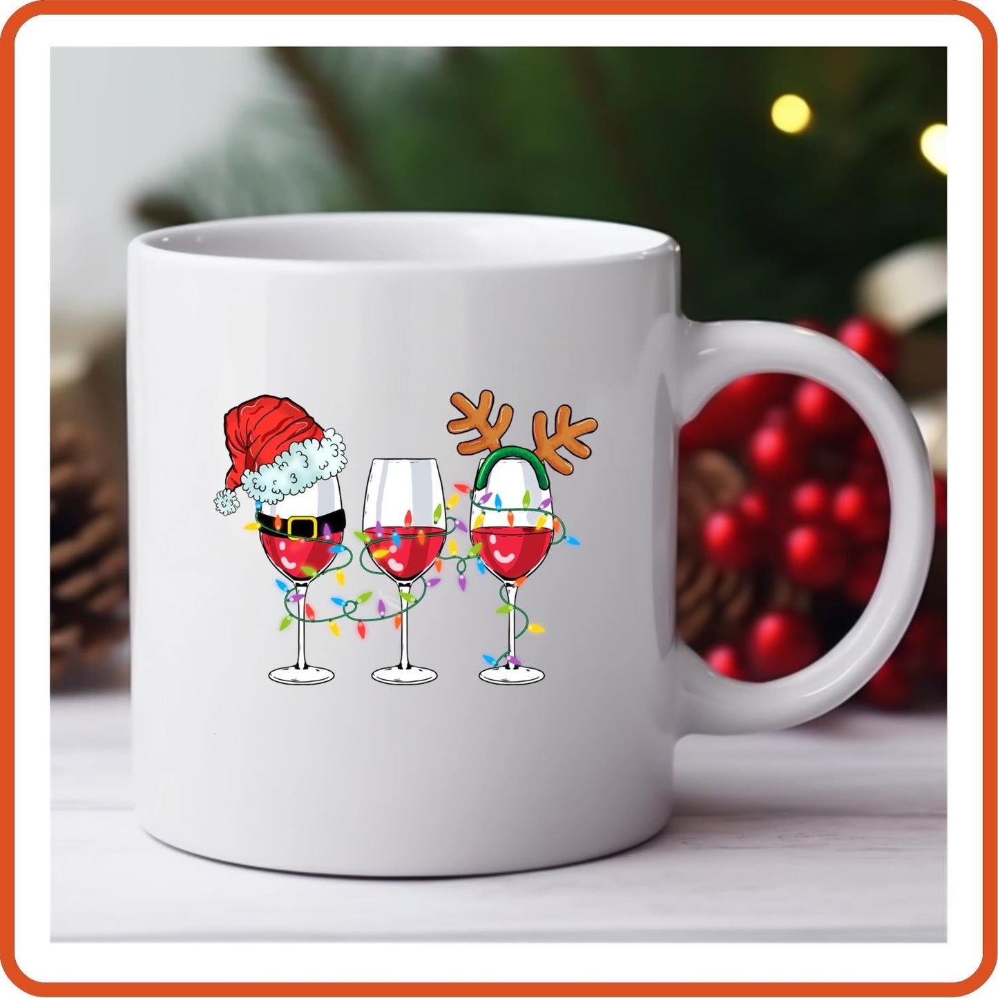 Christmas Mugs - 11oz Coffee Mug | Holiday Gift | SEC Apparel | Wine - secapparelonline