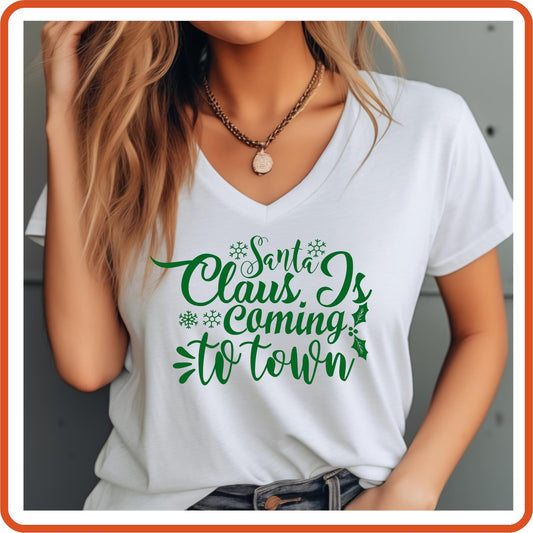 Christmas Graphic T Shirts| Unisex | SEC Apparel | Santa Claus is Coming