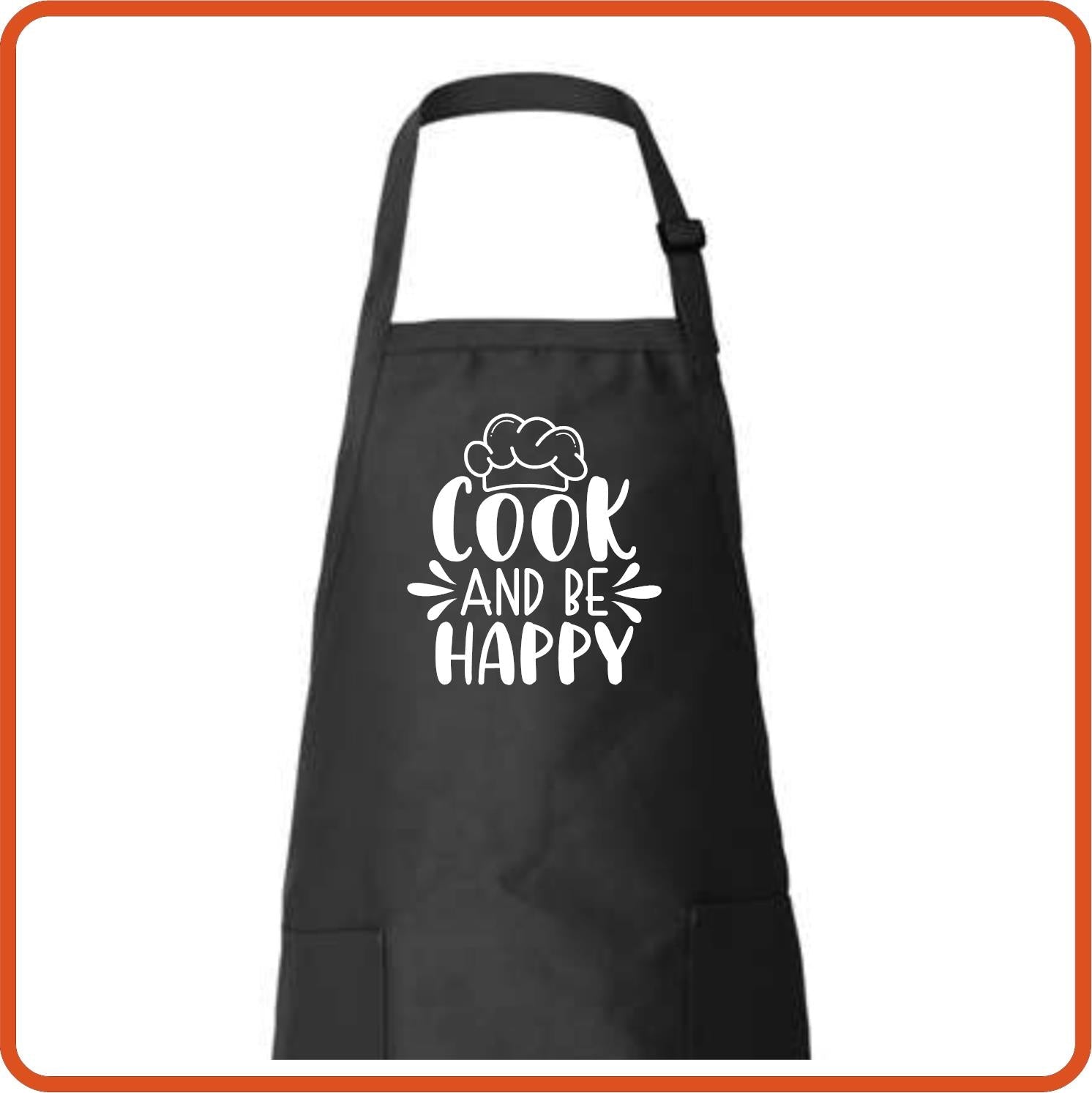 Cook and Be Happy Full Length Apron by SEC Apparel - secapparelonline