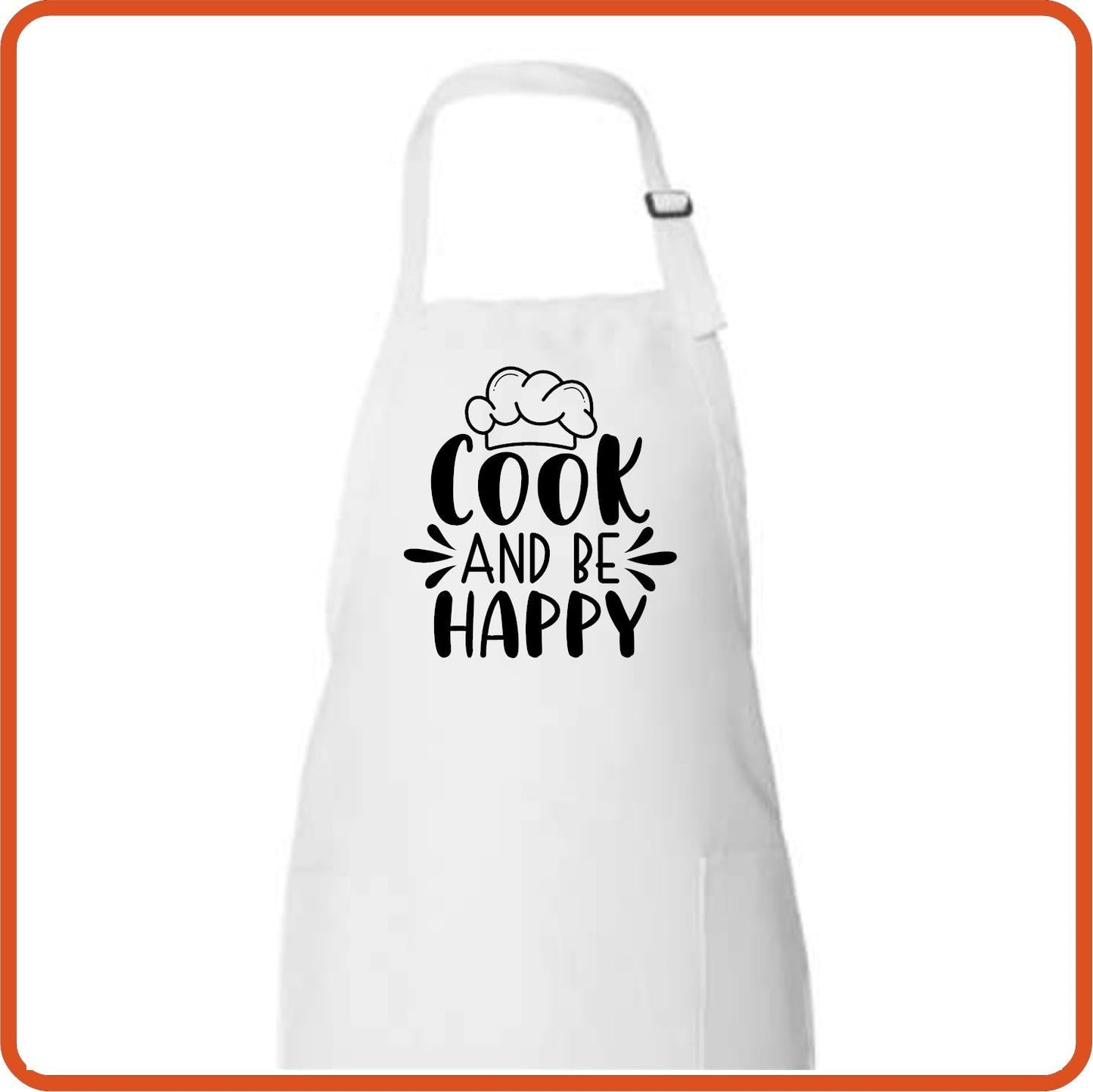 Cook and Be Happy Full Length Apron by SEC Apparel - secapparelonline