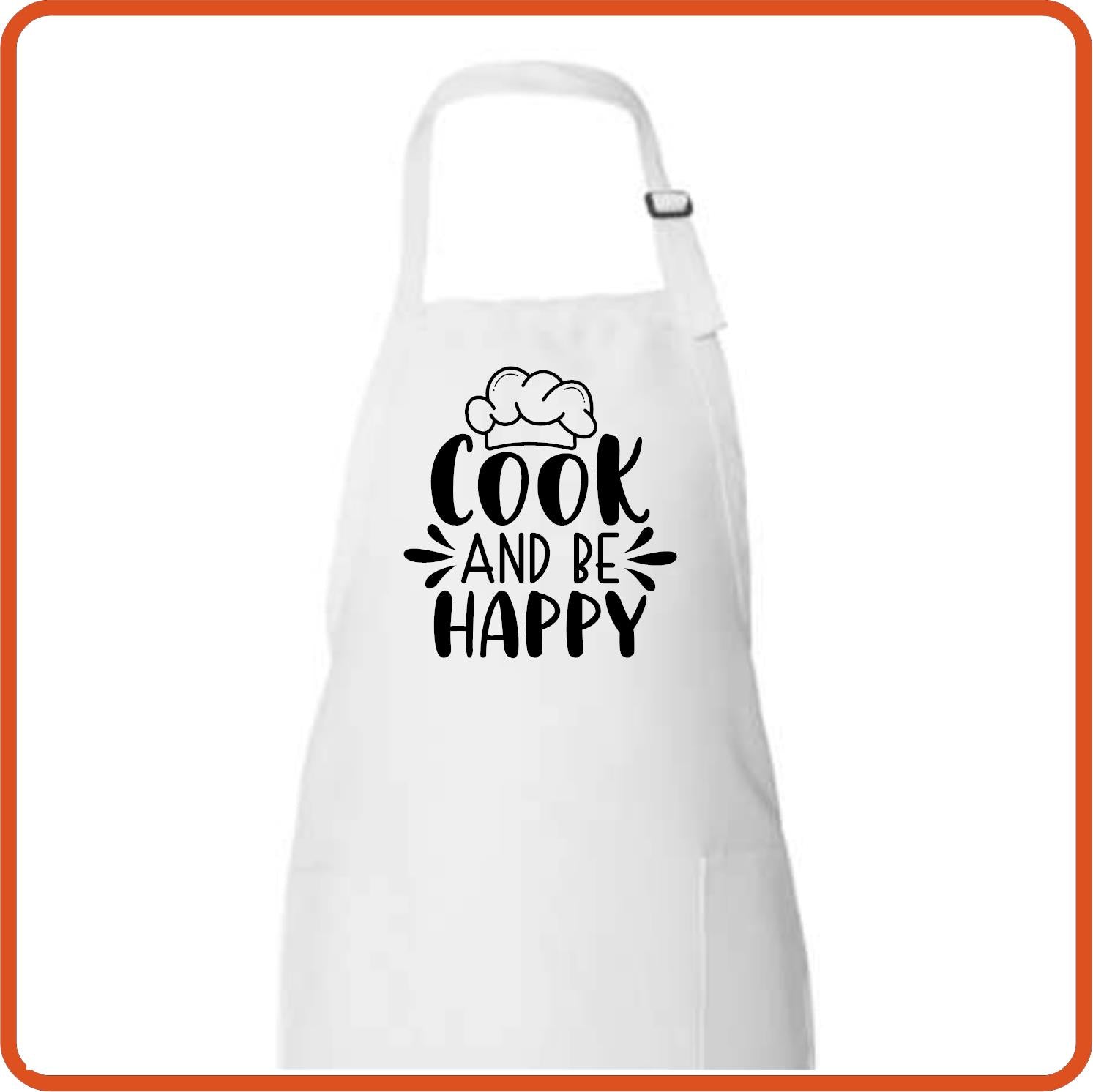 Cook and Be Happy Full Length Apron by SEC Apparel - secapparelonline