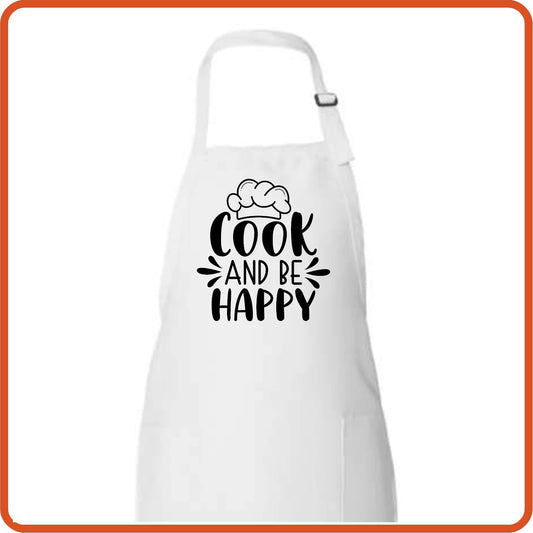 Cook and Be Happy Full Length Apron by SEC Apparel - secapparelonline