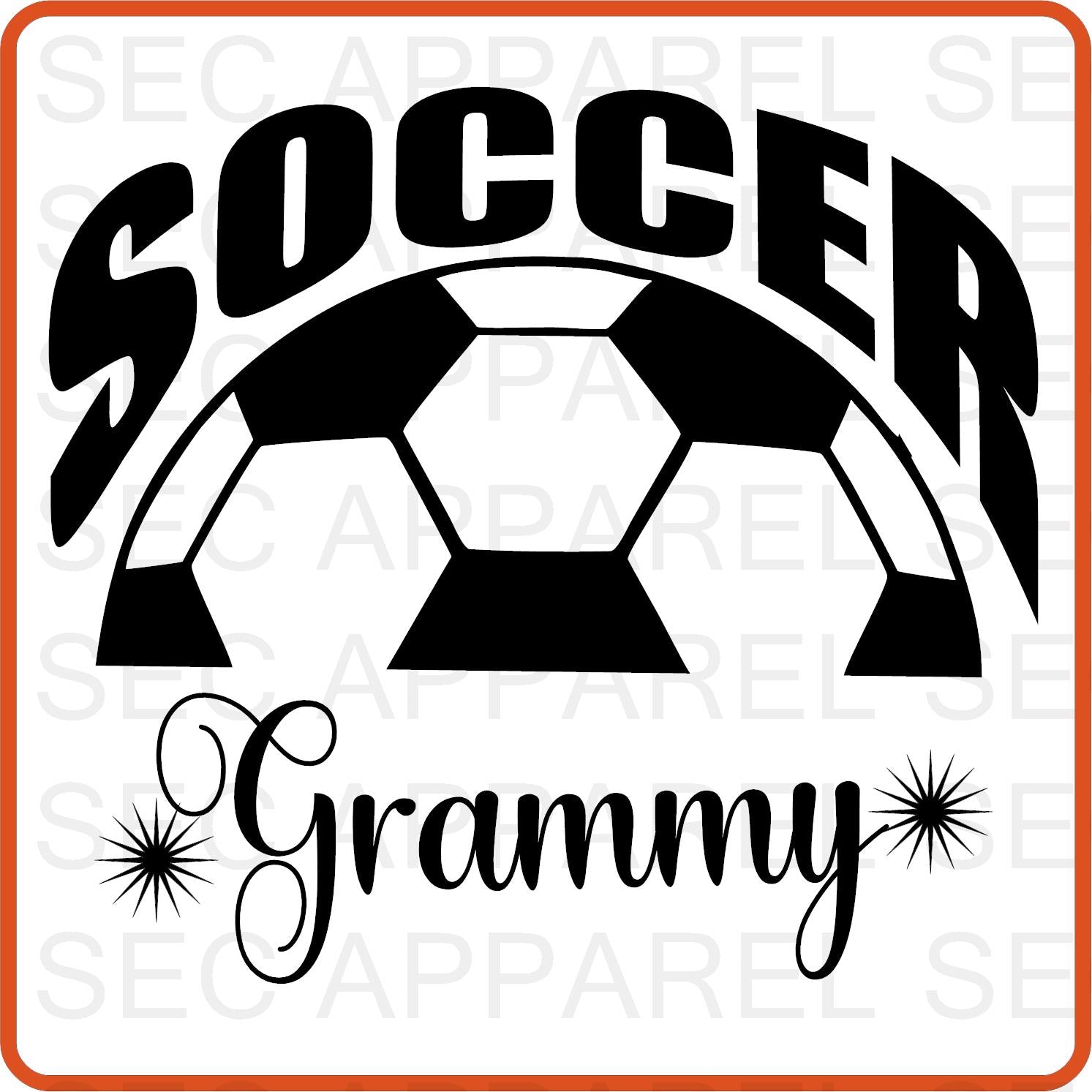 Copy of Soccer Iron On Decals Patches transfers vinyl for shirts, clothing | Sport Fan| Soccer Grammy - secapparelonline