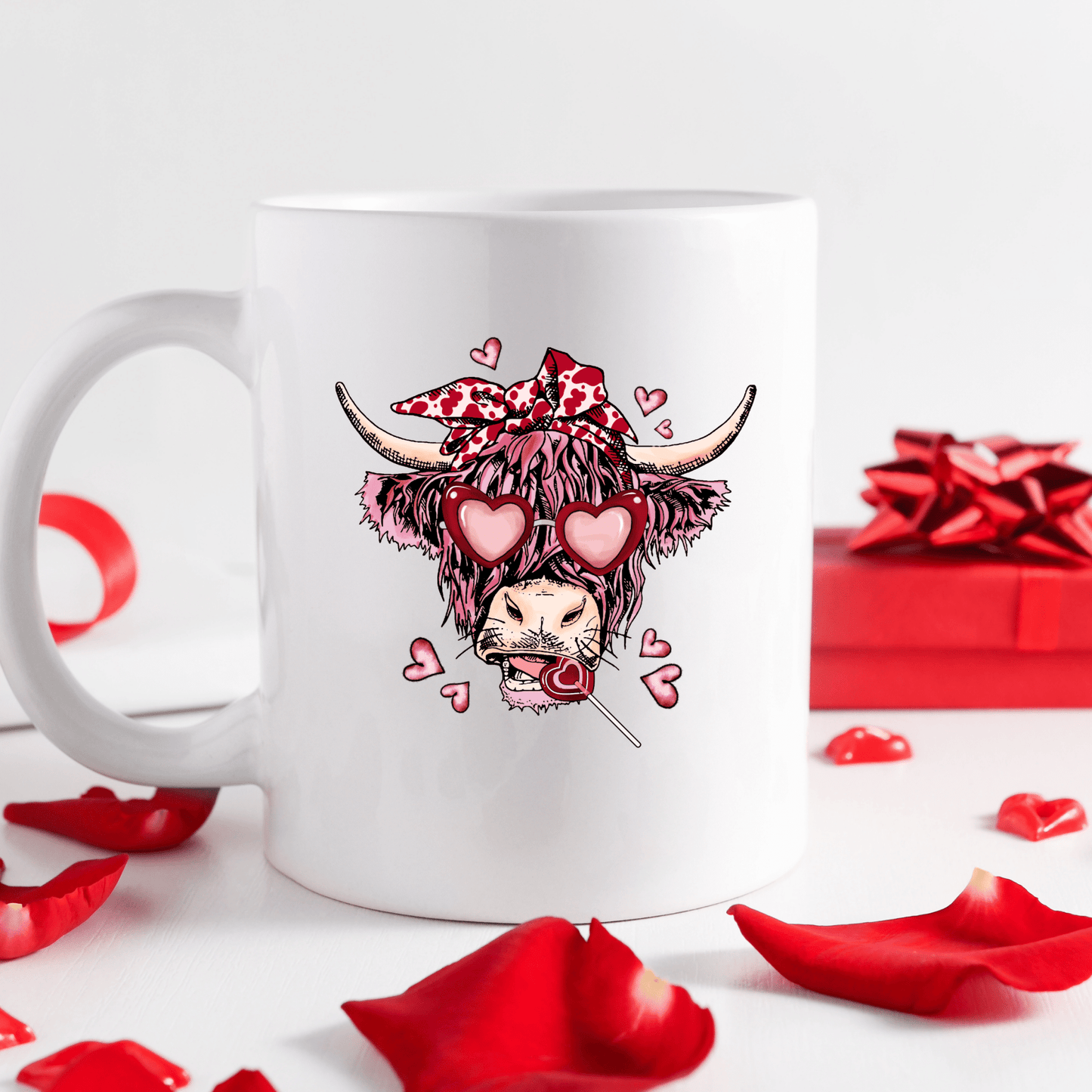 Cow Heart | Valentines Mugs - 11oz Coffee Mug | Gifts | SEC Apparel - secapparelonline