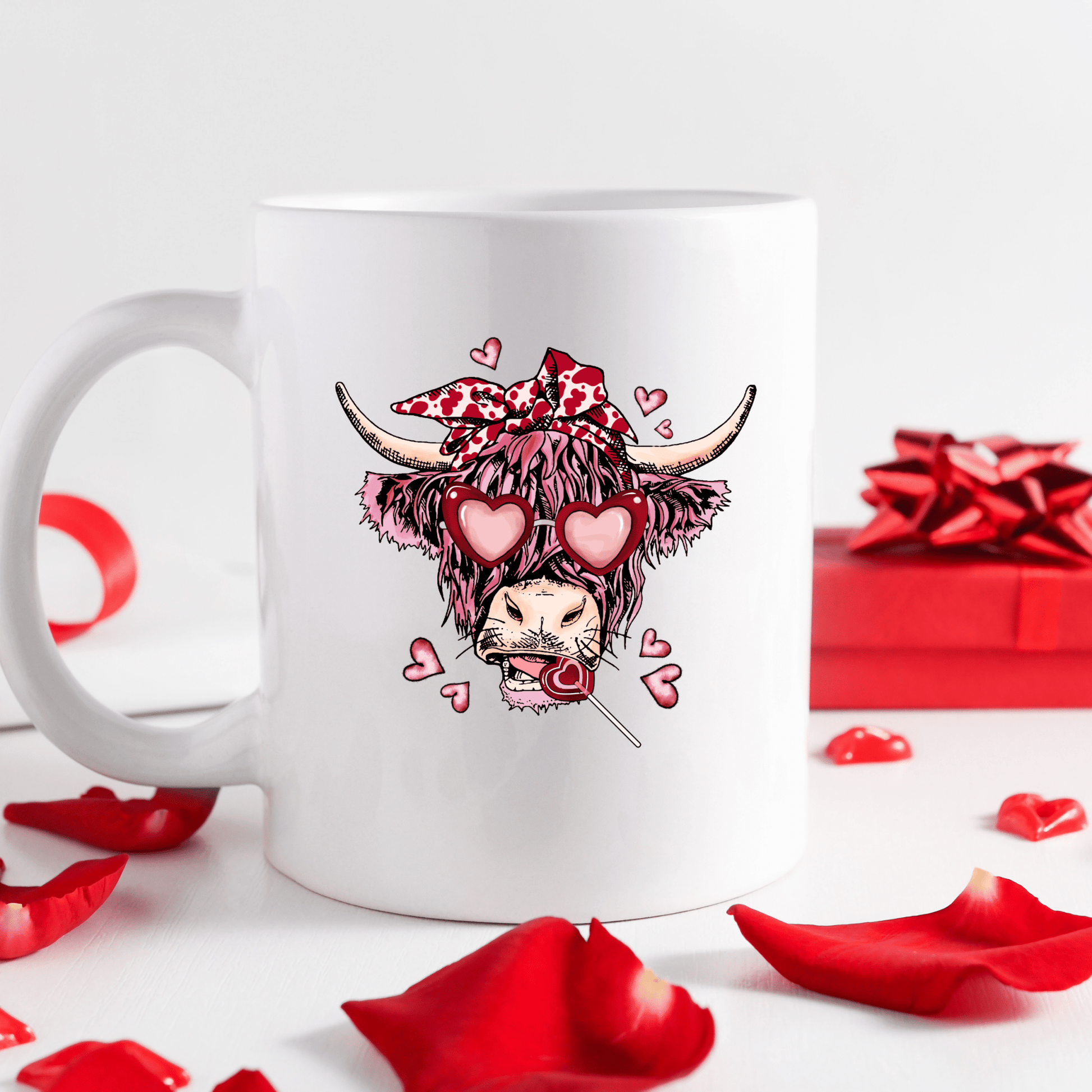 Cow Heart | Valentines Mugs - 11oz Coffee Mug | Gifts | SEC Apparel - secapparelonline