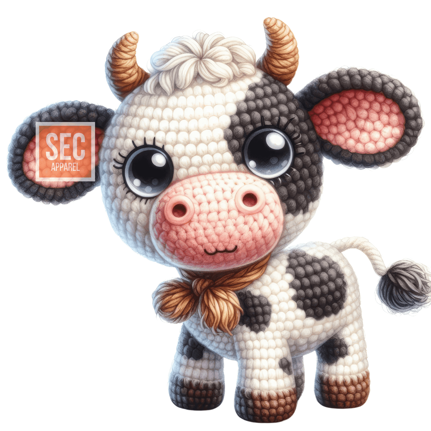 Crochet Animal Iron On Patch Transfers Decals Patches Vinyl for T Shirts Fabric Clothing - secapparelonline