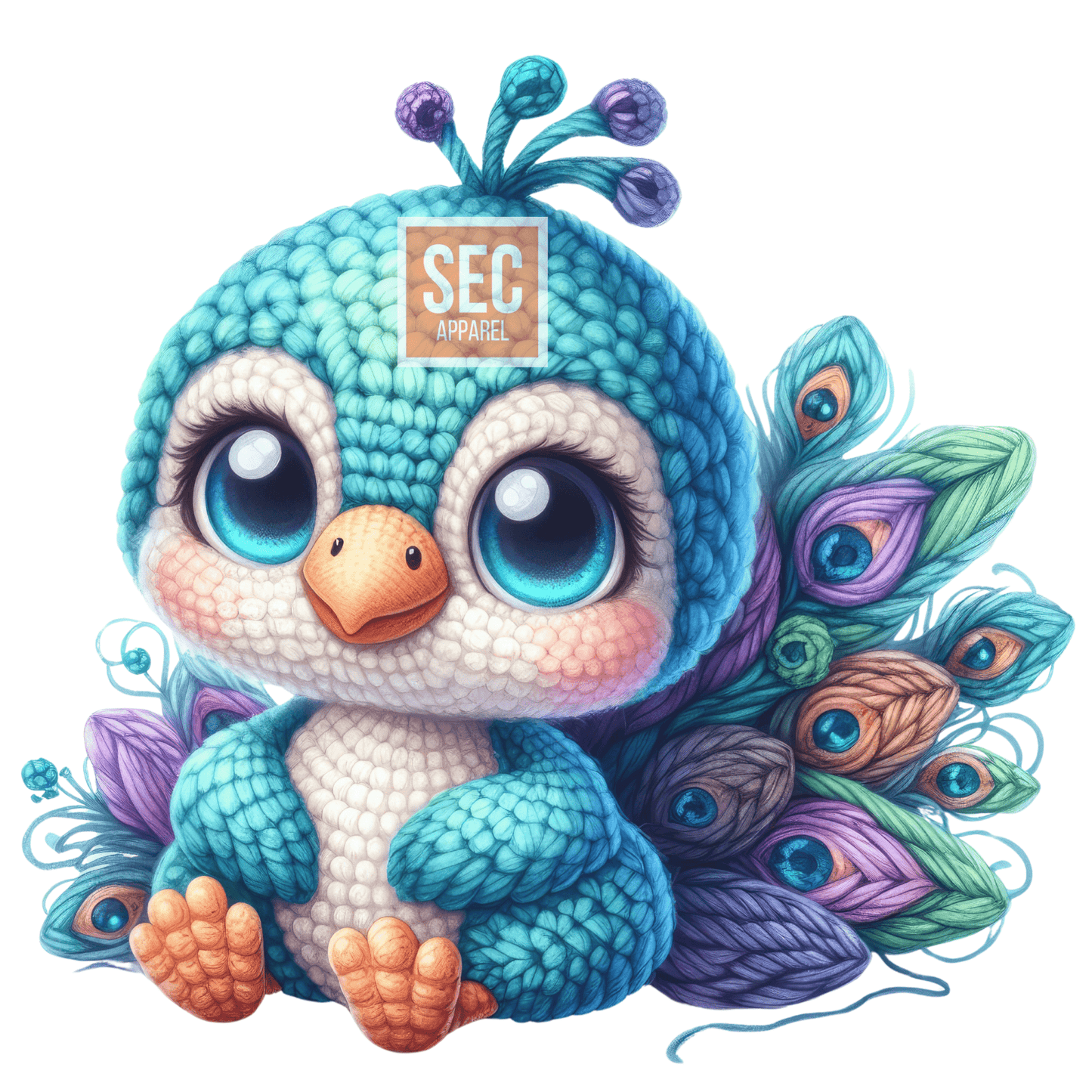 Crochet Animal Iron On Patch Transfers Decals Patches Vinyl for T Shirts Fabric Clothing - secapparelonline