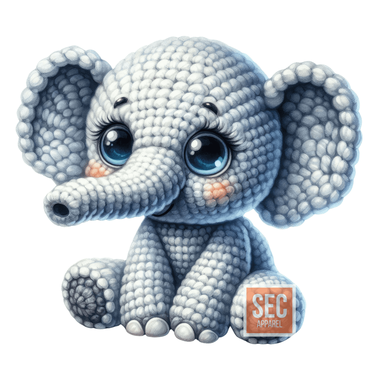 Crochet Animal Iron On Patch Transfers Decals Patches Vinyl for T Shirts Fabric Clothing - secapparelonline