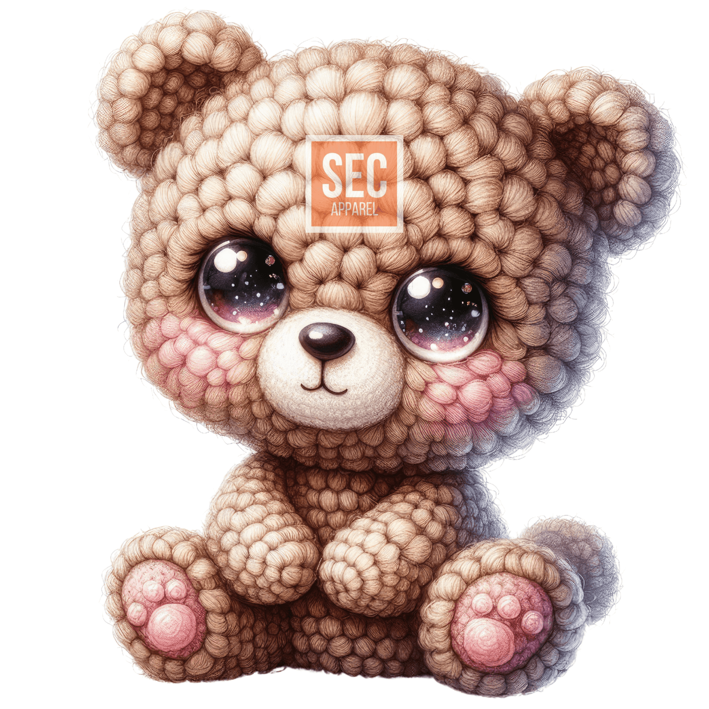 Crochet Animal Iron On Patch Transfers Decals Patches Vinyl for T Shirts Fabric Clothing - secapparelonline