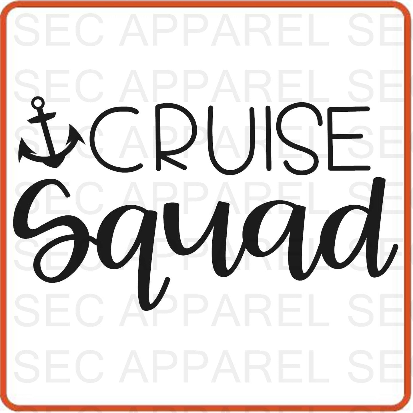 Cruise Vacation Iron On Decals Patches transfers vinyl for shirts, clothing | Cruise Squad - secapparelonline