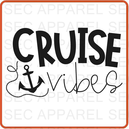 Cruise Vacation Iron On Decals Patches transfers vinyl for shirts, clothing | Cruise Vibes - secapparelonline