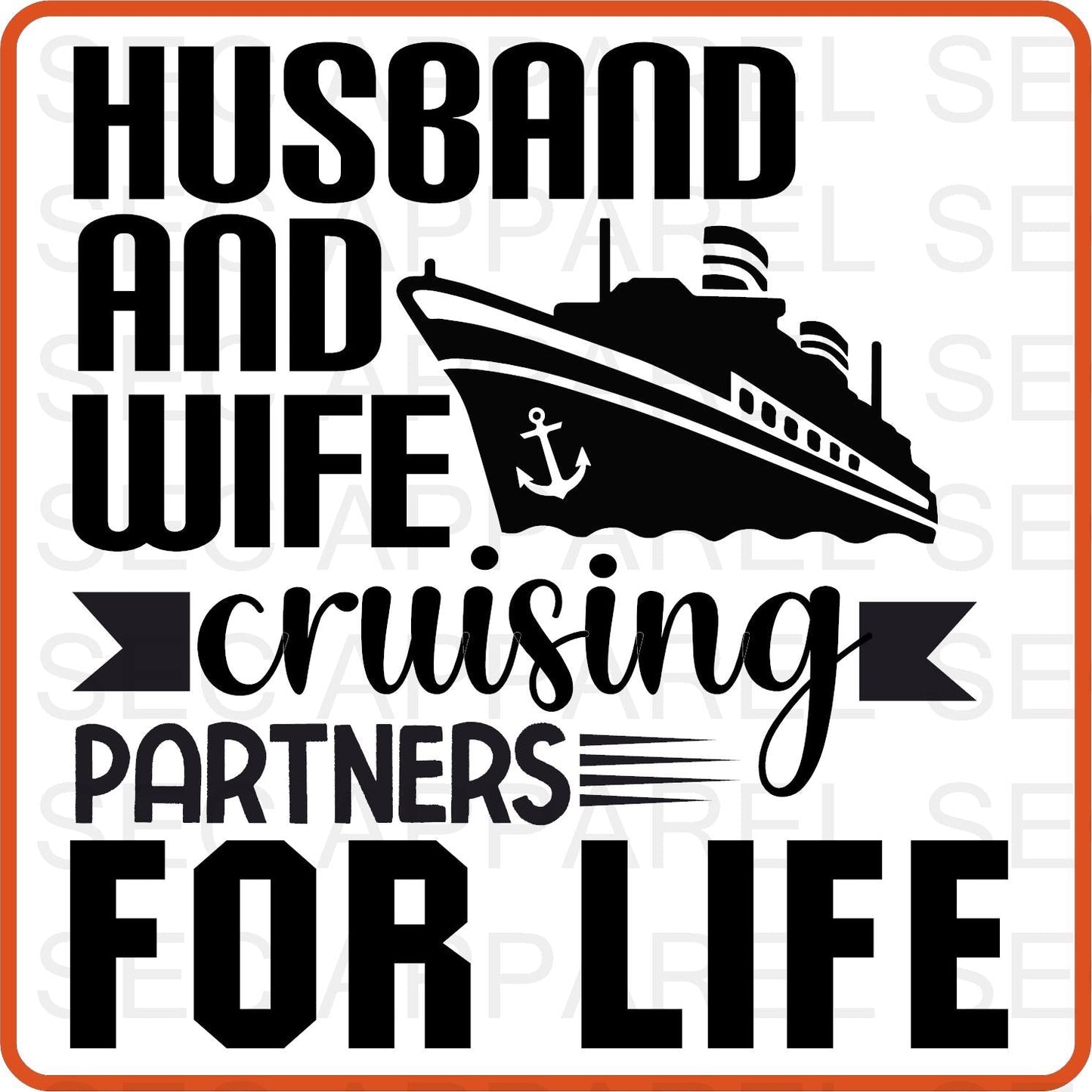 Cruise Vacation Iron On Decals Patches transfers vinyl for shirts, clothing | Husband Wife Partners - secapparelonline