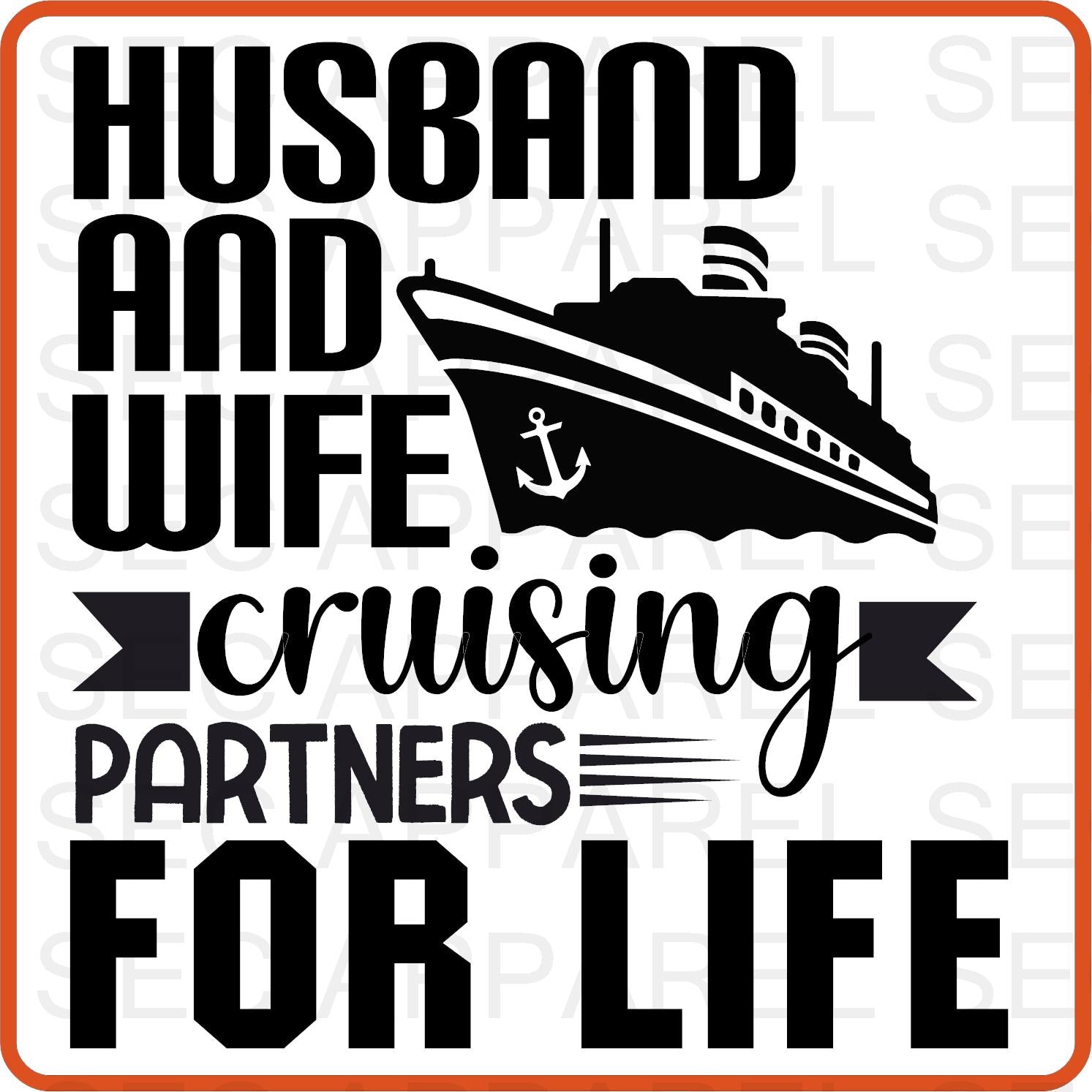 Cruise Vacation Iron On Decals Patches transfers vinyl for shirts, clothing | Husband Wife Partners - secapparelonline