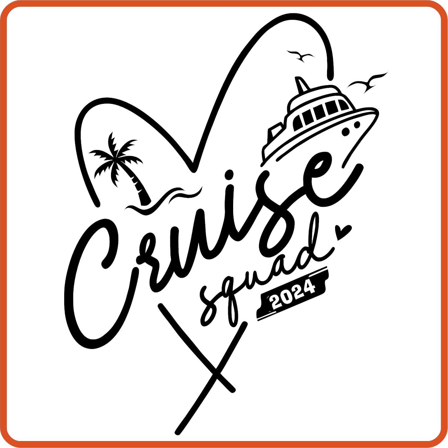 Cruise Vacation Iron On Decals Patches transfers vinyl for shirts, clothing | Squad - secapparelonline