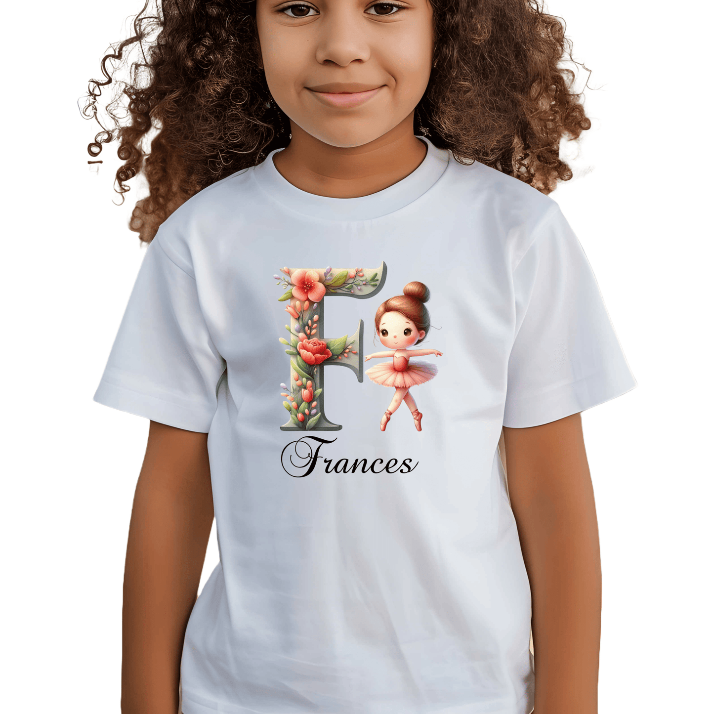 Custom ballet letters Shirts for Toddler Girls Birthday Party Personalized with Name - secapparelonline