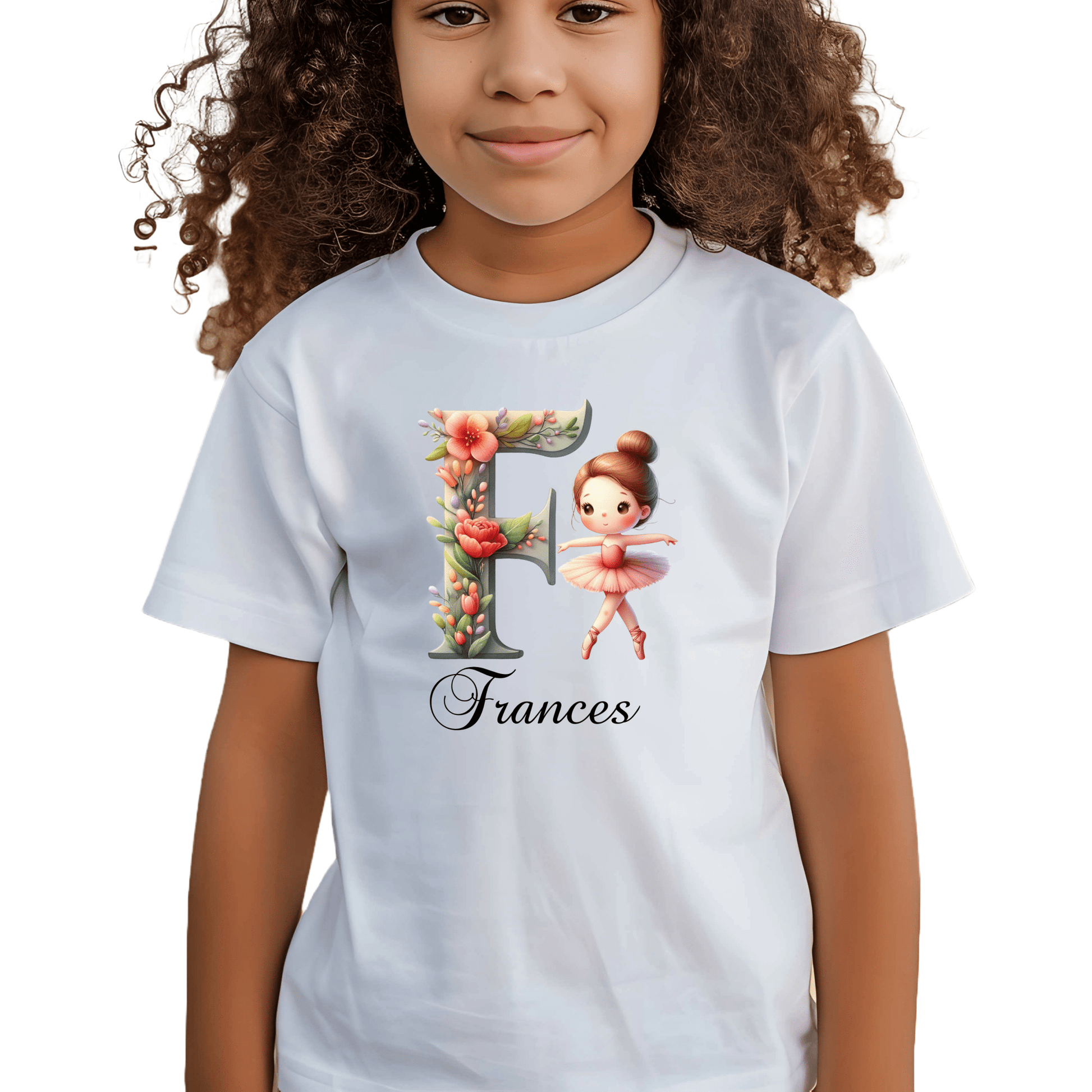 Custom ballet letters Shirts for Toddler Girls Birthday Party Personalized with Name - secapparelonline