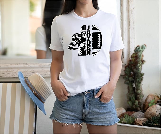 Custom Football Name Iron - On Patches – Personalized Player Decals for Jerseys, Shirts & Backpacks - secapparelonline