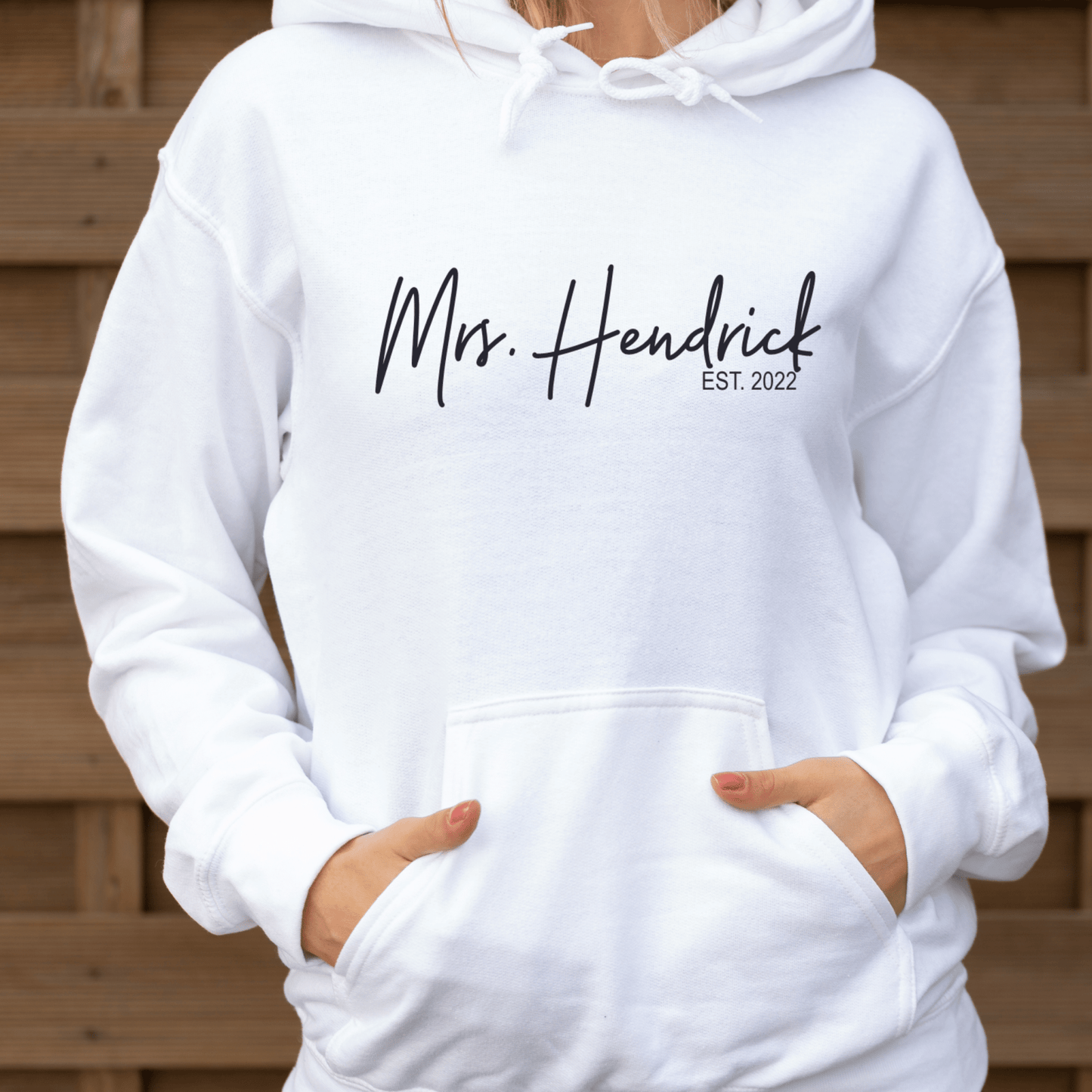 Custom Mrs Last Name Shirt | Crew neck | V Neck| Sweatshirt | Hoodie | SEC Apparel - secapparelonline