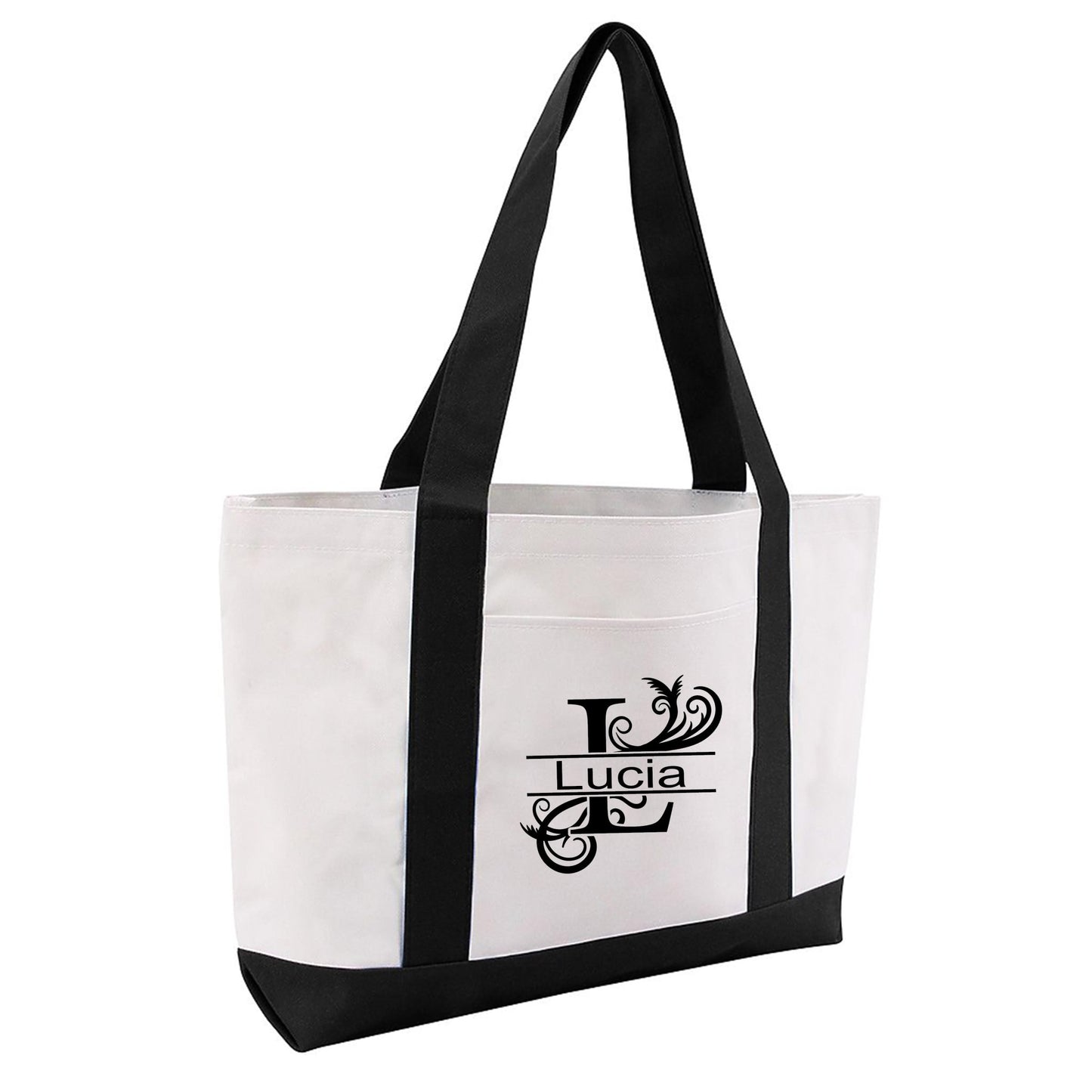 Custom Tote Bag Personalized with Name | Initial Monogram| SEC Apparel - secapparelonline
