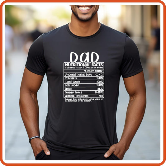 Dad Nutritional Facts | Family Shirts | T-Shirts by SEC Apparel - secapparelonline