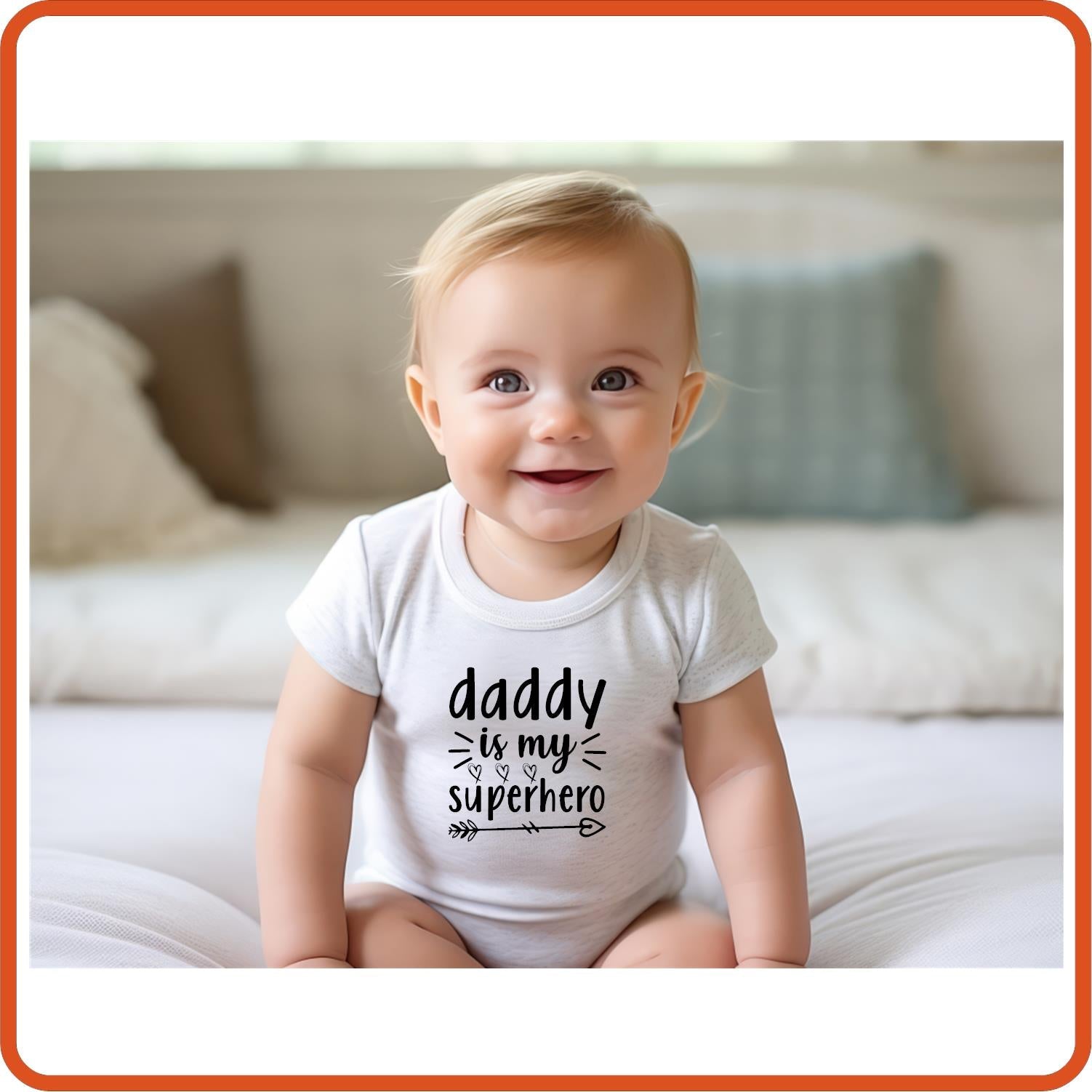 Daddy is my Superhero | New Baby Shirt Bodysuit Onesies by SEC Apparel - secapparelonline